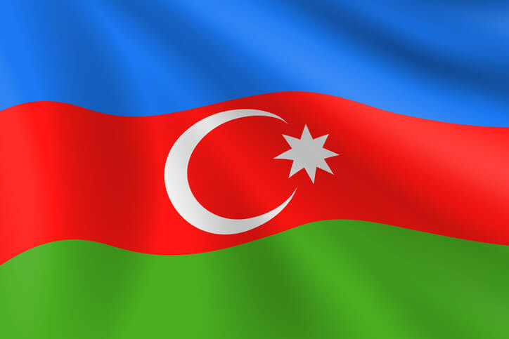 AZERBAIJAN Flag